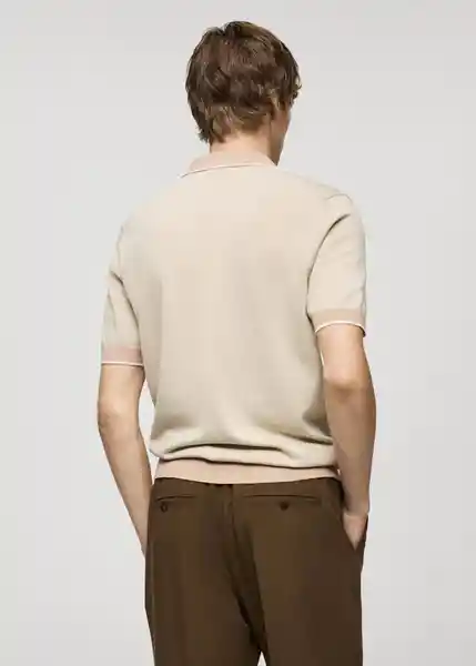 Polo Monti Beige Talla XXL Hombre Mango