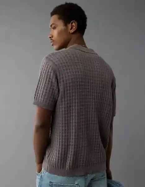Suéter Tejido Hombre Gris Talla SMALL 1948023 American Eagle