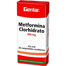 Genfar Metformina Clorhidrato (850 mg)