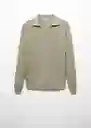 Buzo Buzo Jersey Cottonp Khaki Talla M Hombre Mango