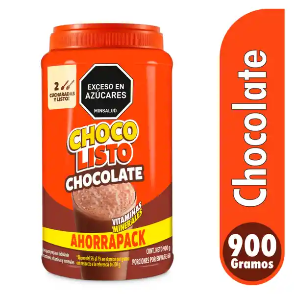 Alimento Chocolisto Chocolate Polvo Tarro x 900 g