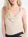 Camisa Lorid Mujer Beige Polvillo Medio Talla M Naf Naf
