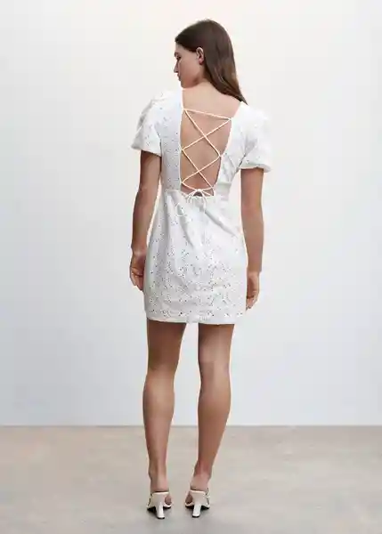 Vestido Dakota Blanco Talla S Mujer Mango