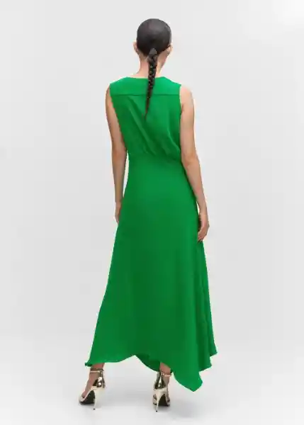 Vestido Manzana Verde Talla S Mujer Mango