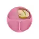 Plato Con Divisiones de Fibra de Bambú Rosado Casaideas