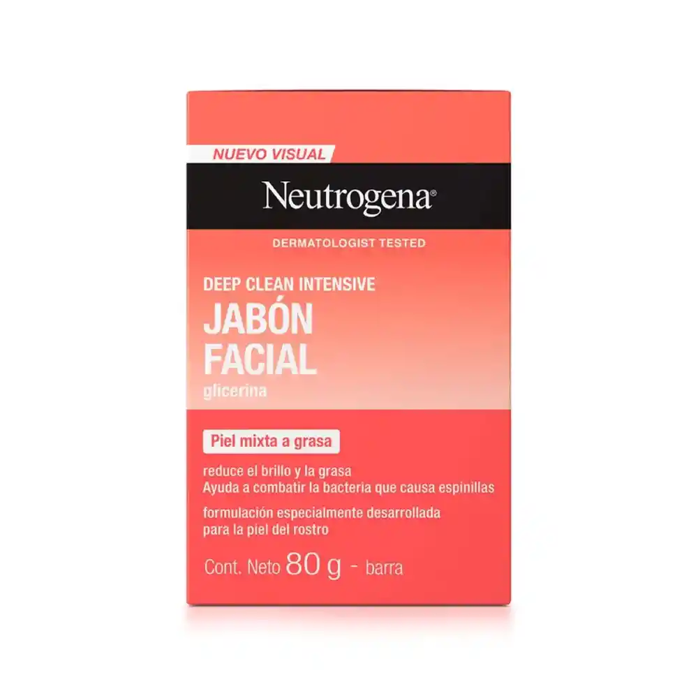 Jabón Facial Barra NEUTROGENA Deep Clean Intensive x 80 gr