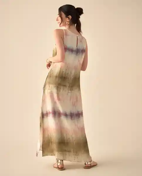 Vestido Beige Natural Medio Talla M 691G000 Esprit