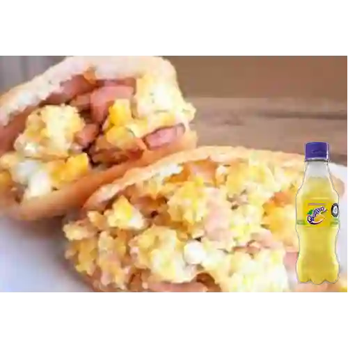 Combo arepa ranchera + quatro 250ml