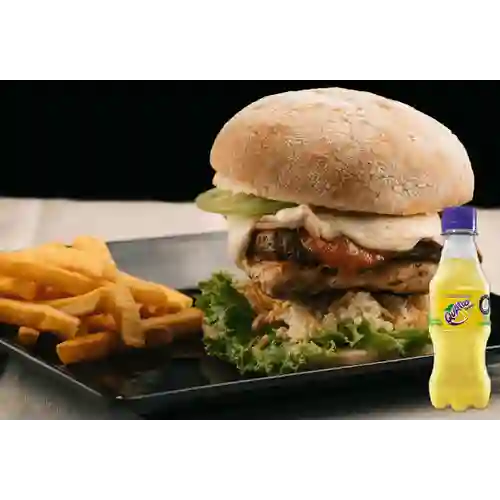 Combo Hamburguesa Prepag0 + Quatro Original 250ML