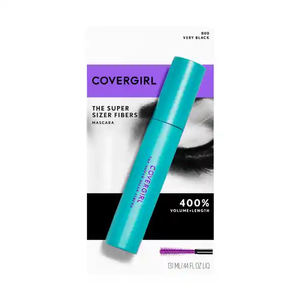 Covergirl Pestañina Supersizer Fibers Lavable Negra
