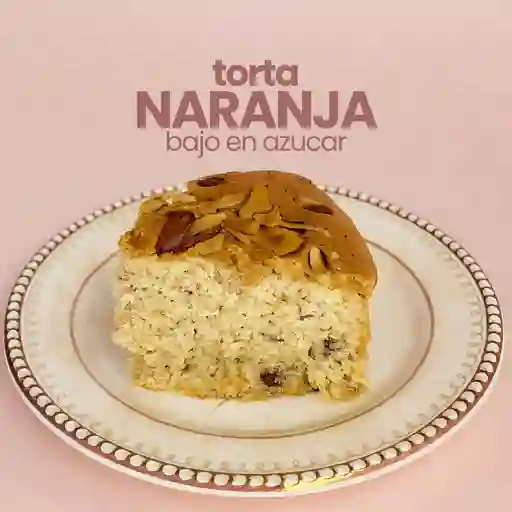 Porción torta naranja saludable
