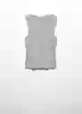 Top Pinot Gris Medio Vigoré Talla M Mujer Mango