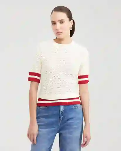 Camiseta Refined Femenino Crudo Porcelana Claro M Chevignon