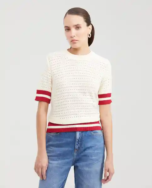 Camiseta Refined Femenino Crudo Porcelana Claro M Chevignon