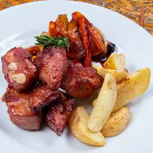 Costilla ahumada a la bbq