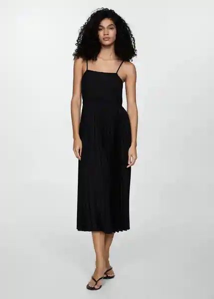 Vestido Fortuny7 Negro Talla 27 Mujer Mango