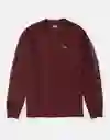 Camiseta Ruedo Recto Hombre Vinotinto Medium American Eagle