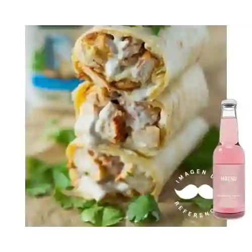 Combo Wraps Mediterráneo +Hatsu Frambuesa&Rosas 300ml