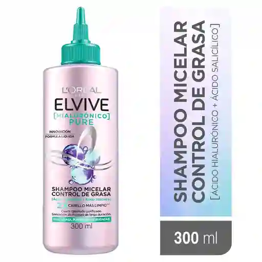 Shampoo Elvive Micelar Hidra Purificante Pure 300 ml