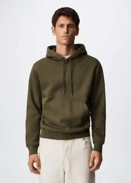 Sudadera Bono Khaki Talla M Hombre Mango