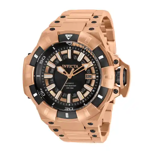 Invicta Reloj Hombre Oro Rosa Negro Inv31865