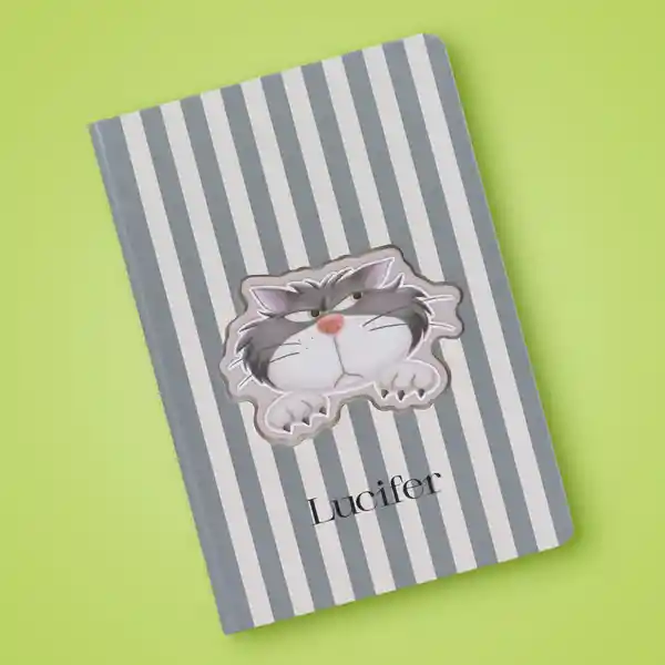 Agenda A5 Tapa Dura Serie Lucifer Cat Miniso