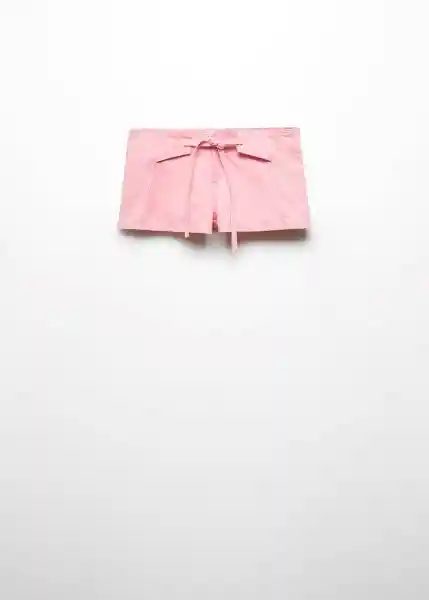 Short Pink Rosa Pastel Talla 36 Mujer Mango