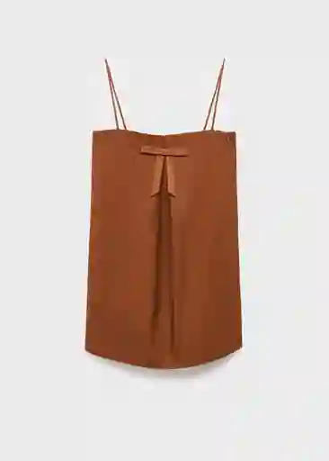 Vestido Lazito Camel Talla XS Mujer Mango