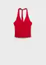 Top Fiji Rojo Talla S Mujer Mango