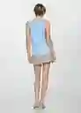 Top Bobar Celeste Talla XS Mujer Mango