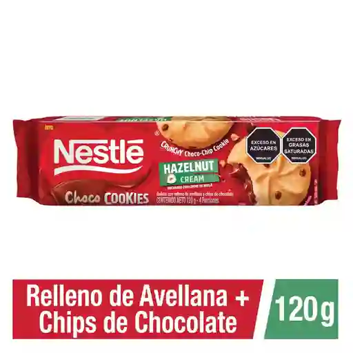 Galleta Choco Cookies Nestlé Rellenas de Avellana y Chips 120 g