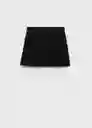Falda Grunge Negro Talla 40 Mujer Mango