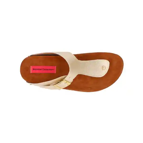 Sandalias Trespuntada Champagña Talla 38