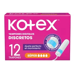 Tampones Digitales Kotex Super 12 Und
