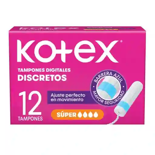 Tampones Digitales Kotex Super 12 Und