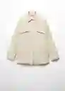 Chaqueta Espuma Beige Talla S Mujer Mango