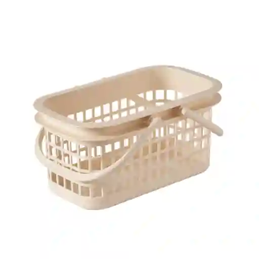 Organizador Plástico Almacenamiento Beige Miniso