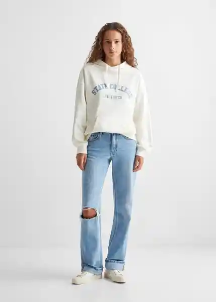 Buzo Sudadera College Off White Talla 20 Teen Niñas Mango