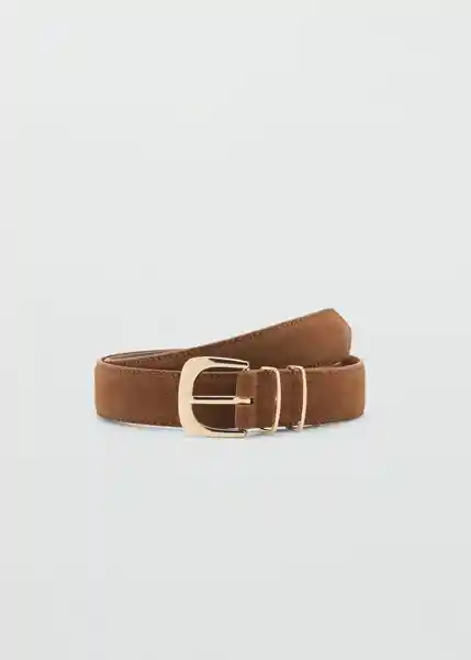 Cinturón Mayo Marrón Talla M Mujer Mango
