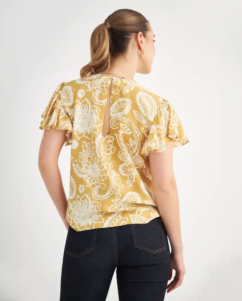 Camisa Amarillo Nugget Oscuro Talla L 619F043 Esprit