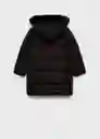 Abrigo Anorak Nacha Negro Talla 11 Niñas Mango