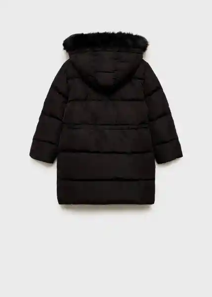 Abrigo Anorak Nacha Negro Talla 11 Niñas Mango