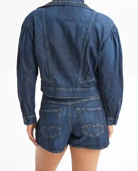 Short Oscuro Con Brillo Azul Clásico Oscuro Talla 10 Chevignon