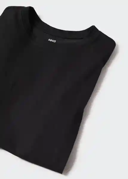 Camiseta Chalaca Negro Talla S Mujer Mango