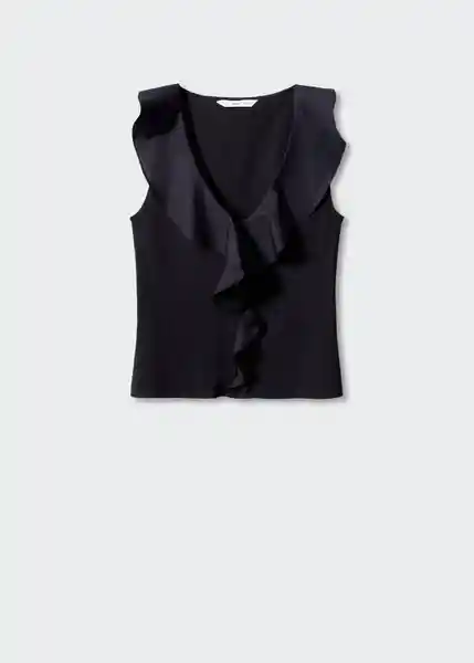 Top Hame Negro Talla XS Mujer Mango
