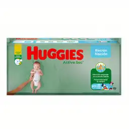 Pañales Huggies Active Sec Etapa 1 Pack con 36 Unidades