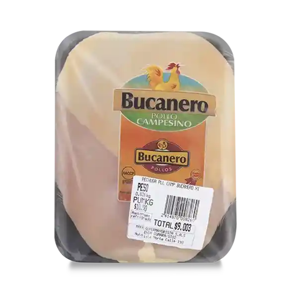 Bucanero Pechuga de Pollo Campesino Refrigerado