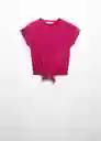 Camiseta Shangai-H Fucsia Talla S Mujer Mango