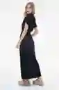 Regged Vestido Ankara Color Negro Talla L