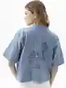 Camisa Mujer Azul Talla S 319f001 Americanino